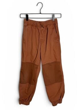 H&M Kids Twill Loose Fit Reinforced Knee Terracota Brown Red Clay Joggers